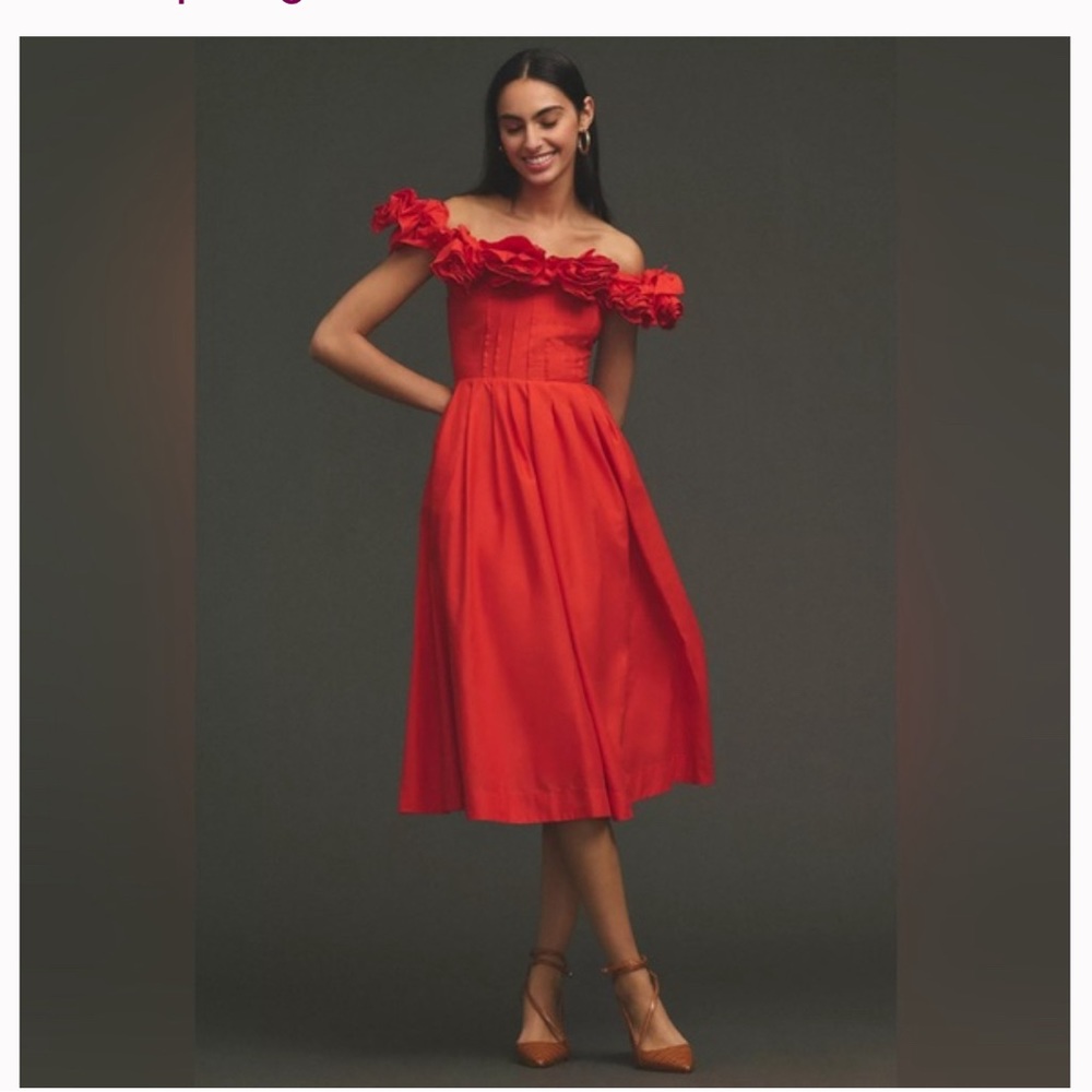 The Corina Ruffled Dress by Maeve